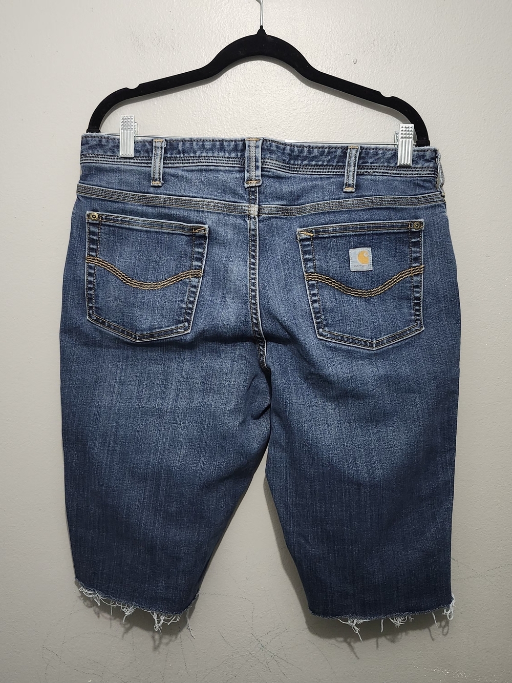 Carhartt Women’s Denim Bermuda Shorts - Medium Blue Size 12 - Picture 5 of 8